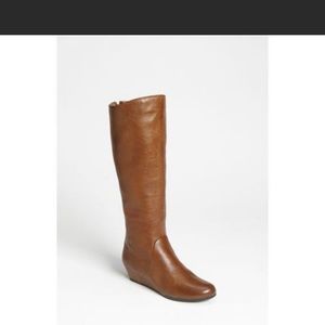 BP by Nordstrom Cognac boots with hidden wedge *like new*